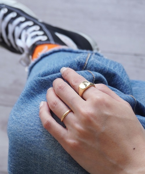 STYLE NUMBER（スタイルナンバー）の「【 STYLE NUMBER / スタイルナンバー 】 スクエア リング / SILVER 925（リング・レディース・シルバー/ゴールド・FREE）」の5枚目の写真