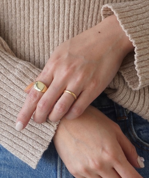 STYLE NUMBER（スタイルナンバー）の「【 STYLE NUMBER / スタイルナンバー 】 スクエア リング / SILVER 925（リング・レディース・シルバー/ゴールド・FREE）」の6枚目の写真