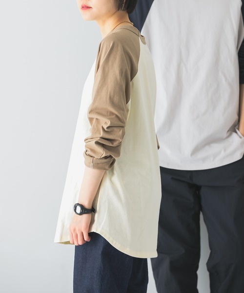 URBAN RESEARCH DOORS(アーバンリサーチドアーズ)の「ラウンドヘムラグランスリーブTシャツ(Tシャツ/カットソー・メンズ・ベージュ/グリーン/ネイビー・X-LARGE/MEDIUM/LARGE)」の4枚目の写真