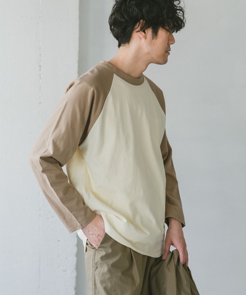 URBAN RESEARCH DOORS(アーバンリサーチドアーズ)の「ラウンドヘムラグランスリーブTシャツ(Tシャツ/カットソー・メンズ・ベージュ/グリーン/ネイビー・X-LARGE/MEDIUM/LARGE)」の14枚目の写真