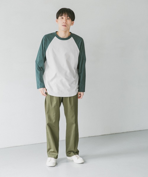 URBAN RESEARCH DOORS(アーバンリサーチドアーズ)の「ラウンドヘムラグランスリーブTシャツ(Tシャツ/カットソー・メンズ・ベージュ/グリーン/ネイビー・X-LARGE/MEDIUM/LARGE)」の10枚目の写真