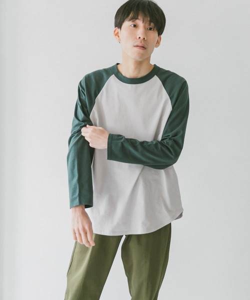 URBAN RESEARCH DOORS(アーバンリサーチドアーズ)の「ラウンドヘムラグランスリーブTシャツ(Tシャツ/カットソー・メンズ・ベージュ/グリーン/ネイビー・X-LARGE/MEDIUM/LARGE)」の21枚目の写真