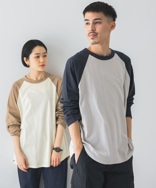 URBAN RESEARCH DOORS(アーバンリサーチドアーズ)の「ラウンドヘムラグランスリーブTシャツ(Tシャツ/カットソー・メンズ・ベージュ/グリーン/ネイビー・X-LARGE/MEDIUM/LARGE)」の11枚目の写真