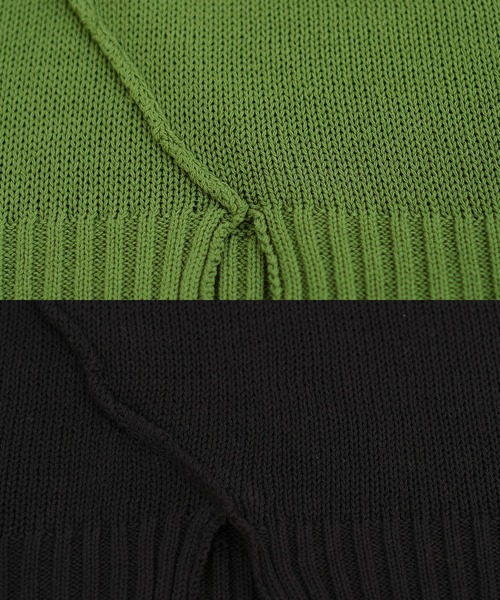 ＡＮＤＪ（アンドジェイ）の「リネンタッチ深Vネックニットベスト（ベスト・レディース・グリーン/ブラック・M）」の16枚目の写真