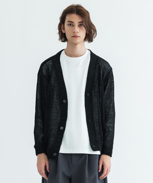 city（シティ）の「MESH CARDIGAN（カーディガン/ボレロ・メンズ・ブラック/グレー・FREE）」の3枚目の写真