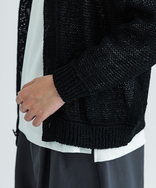 city（シティ）の「MESH CARDIGAN（カーディガン/ボレロ・メンズ・ブラック/グレー・FREE）」の12枚目の写真