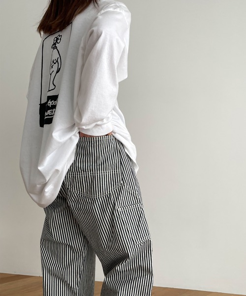 CANAL JEAN(キャナルジーン)の「YA-YA(ヤヤ) ヒッコリーペインターパンツ(その他パンツ・レディース・ネイビー系1・25/26)」の21枚目の写真