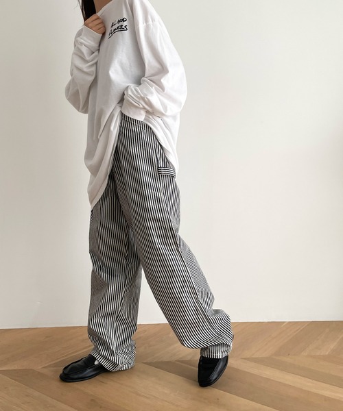 CANAL JEAN(キャナルジーン)の「YA-YA(ヤヤ) ヒッコリーペインターパンツ(その他パンツ・レディース・ネイビー系1・25/26)」の22枚目の写真