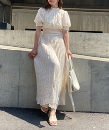 one after another NICE CLAUP | 結婚式やオケージョンにもおすすめ　バックリボンロングワンピース(ワンピース)