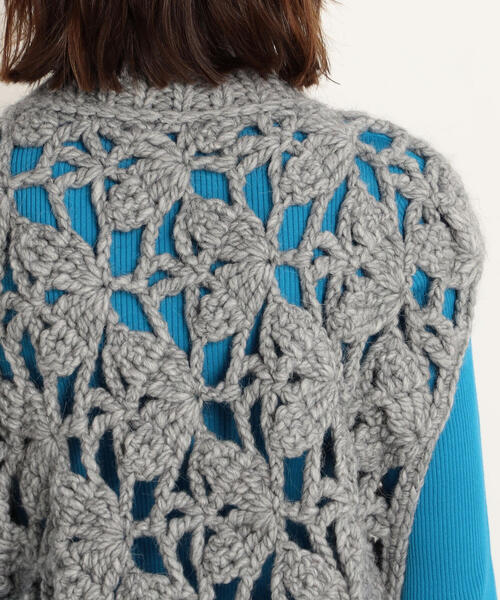 TOMORROWLAND ハンドニット セーター ブルー TOMORROWLAND｜トゥモローランドのニット/セーター（ブルー