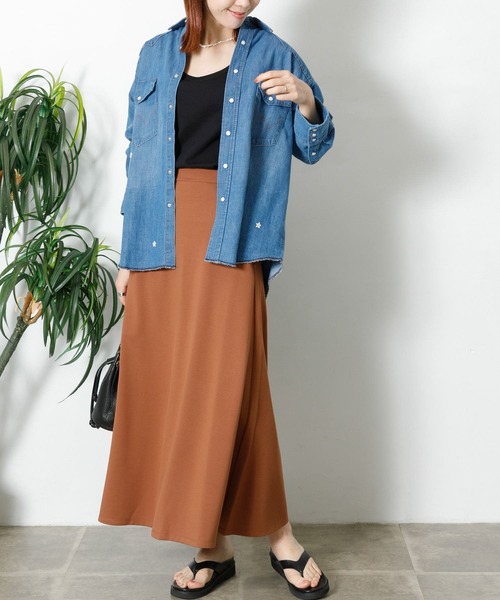 URBAN RESEARCH Sonny Label(アーバンリサーチサニーレーベル)の「セミマーメイドカットスカート(スカート・レディース・ブラウン/グレー系その他/ブラック・FREE)」の7枚目の写真