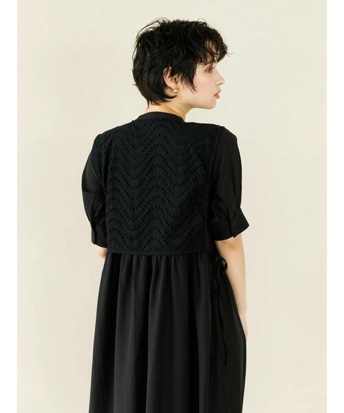 koe（コエ）の「ケープレイヤードワンピース*（ワンピース・レディース・ブラック/ホワイト・FREE）」の7枚目の写真