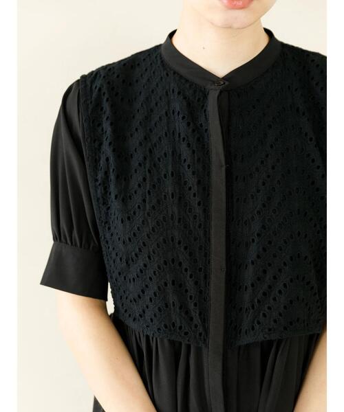 koe（コエ）の「ケープレイヤードワンピース*（ワンピース・レディース・ブラック/ホワイト・FREE）」の9枚目の写真