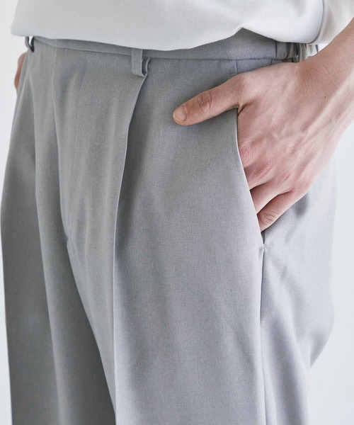 CITY TOKYO（シティトウキョウ）の「Reflax ファンクションワイドストレートパンツ（スラックス・メンズ・ライトグレー/ブラウン/グレイッシュベージュ・1/2）」の16枚目の写真