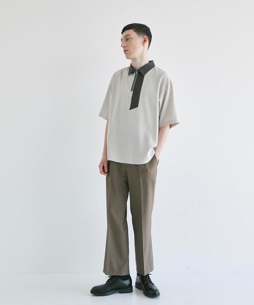 CITY TOKYO（シティトウキョウ）の「Reflax ファンクションワイドストレートパンツ（スラックス・メンズ・ライトグレー/ブラウン/グレイッシュベージュ・1/2）」の13枚目の写真