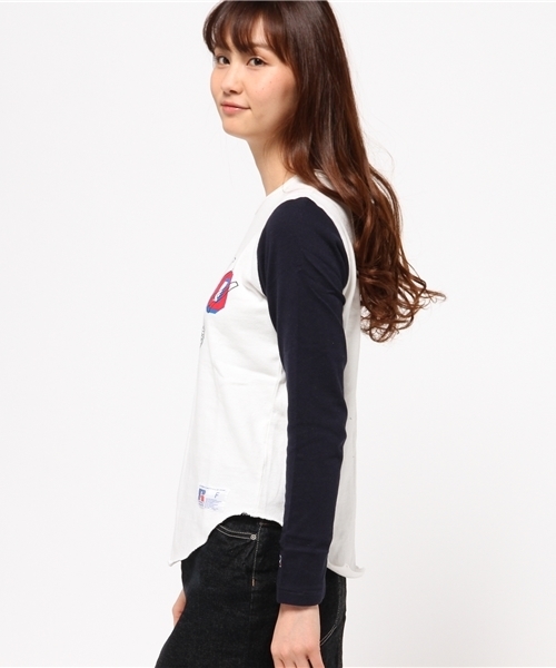 OUTLET(アウトレット)の「【Ciaopanic】RUSSELL別注ベースボールTEE(SOHO)(Tシャツ/カットソー・レディース・ネイビー/ホワイト・FREE)」の4枚目の写真