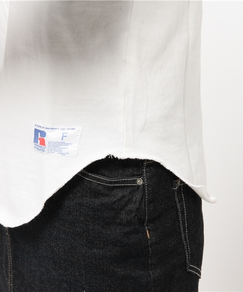 OUTLET(アウトレット)の「【Ciaopanic】RUSSELL別注ベースボールTEE(SOHO)(Tシャツ/カットソー・レディース・ネイビー/ホワイト・FREE)」の8枚目の写真