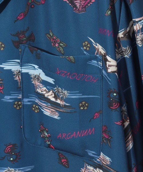 チチカカ(チチカカ)の「【ユニセックス】メキシコアロハシャツ(シャツ/ブラウス・メンズ・オフホワイト/ネイビー・MEDIUM/LARGE)」の12枚目の写真