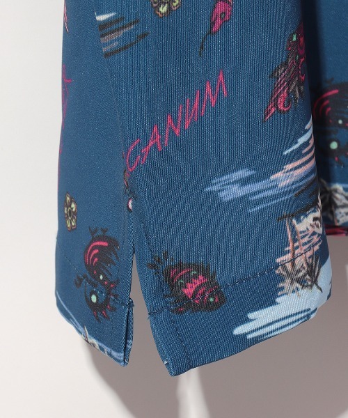 チチカカ(チチカカ)の「【ユニセックス】メキシコアロハシャツ(シャツ/ブラウス・メンズ・オフホワイト/ネイビー・MEDIUM/LARGE)」の14枚目の写真