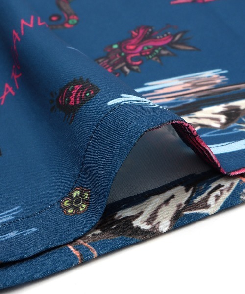 チチカカ(チチカカ)の「【ユニセックス】メキシコアロハシャツ(シャツ/ブラウス・メンズ・オフホワイト/ネイビー・MEDIUM/LARGE)」の18枚目の写真