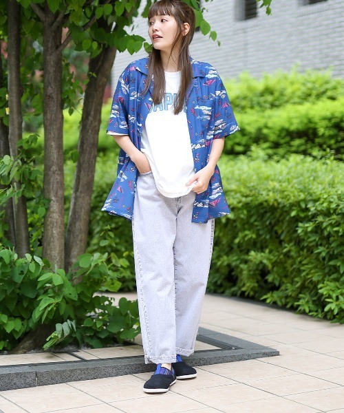 チチカカ(チチカカ)の「【ユニセックス】メキシコアロハシャツ(シャツ/ブラウス・メンズ・オフホワイト/ネイビー・MEDIUM/LARGE)」の5枚目の写真