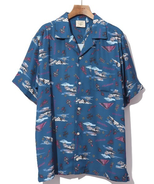 チチカカ(チチカカ)の「【ユニセックス】メキシコアロハシャツ(シャツ/ブラウス・メンズ・オフホワイト/ネイビー・MEDIUM/LARGE)」の9枚目の写真