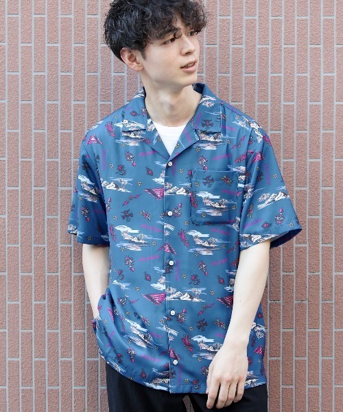 チチカカ(チチカカ)の「【ユニセックス】メキシコアロハシャツ(シャツ/ブラウス・メンズ・オフホワイト/ネイビー・MEDIUM/LARGE)」の21枚目の写真