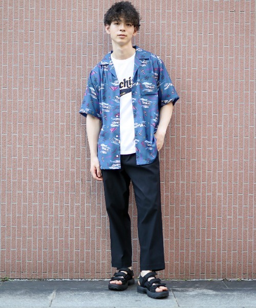 チチカカ(チチカカ)の「【ユニセックス】メキシコアロハシャツ(シャツ/ブラウス・メンズ・オフホワイト/ネイビー・MEDIUM/LARGE)」の22枚目の写真