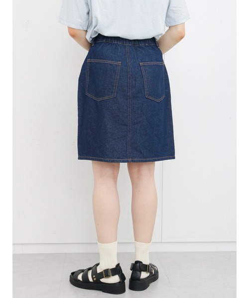ehka sopo(エヘカソポ)の「デニムミニスカート(スカート・レディース・ネイビー/サックスブルー/ブルー・フリ-)」の11枚目の写真