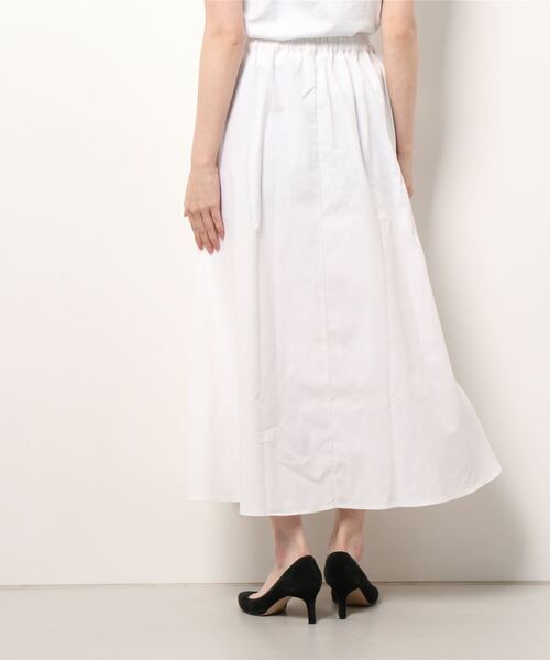 ステッチデニムフレアスカート