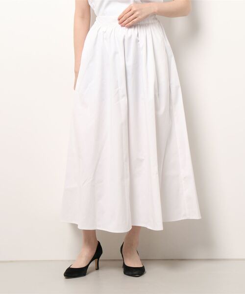 ステッチデニムフレアスカート