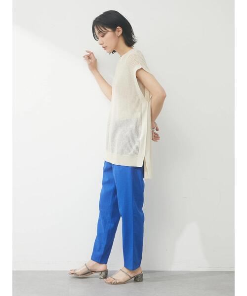 Green　Parks（グリーンパークス）の「バックデザインチュニックベスト（ベスト・レディース・オフホワイト/ブルー/ダークグレー・FREE）」の6枚目の写真