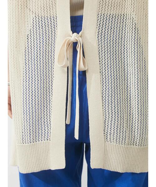 Green　Parks（グリーンパークス）の「バックデザインチュニックベスト（ベスト・レディース・オフホワイト/ブルー/ダークグレー・FREE）」の14枚目の写真