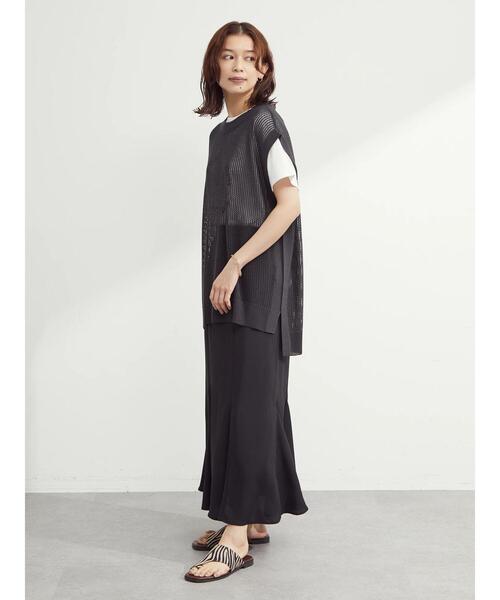 Green　Parks（グリーンパークス）の「バックデザインチュニックベスト（ベスト・レディース・オフホワイト/ブルー/ダークグレー・FREE）」の16枚目の写真