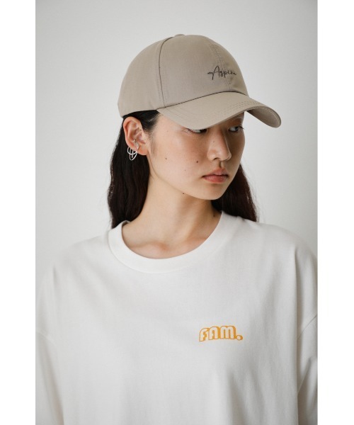 AZUL by moussy（アズールバイマウジー）の「LETTERING TWILL CAP/レタリングツイルキャップ（キャップ・レディース・ベージュ/ライム/ブラック・FREE）」の18枚目の写真
