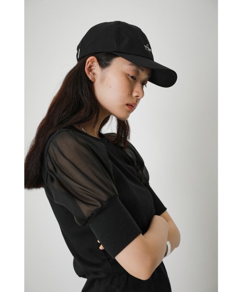 AZUL by moussy（アズールバイマウジー）の「LETTERING TWILL CAP/レタリングツイルキャップ（キャップ・レディース・ベージュ/ライム/ブラック・FREE）」の11枚目の写真