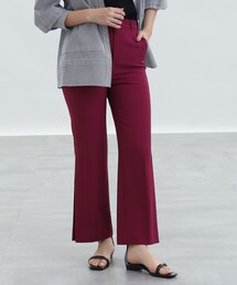 ◆【洗える】サイドタック フレアパンツ