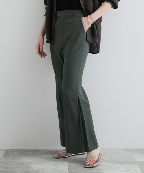 INDIVI（インディヴィ）の「◆【洗える】サイドタック フレアパンツ（その他パンツ・レディース・ブラック/ダークグリーン/ワインレッド/ライトベージュ・13/15 /12/17/36/19/40/05/03/38）」の5枚目の写真