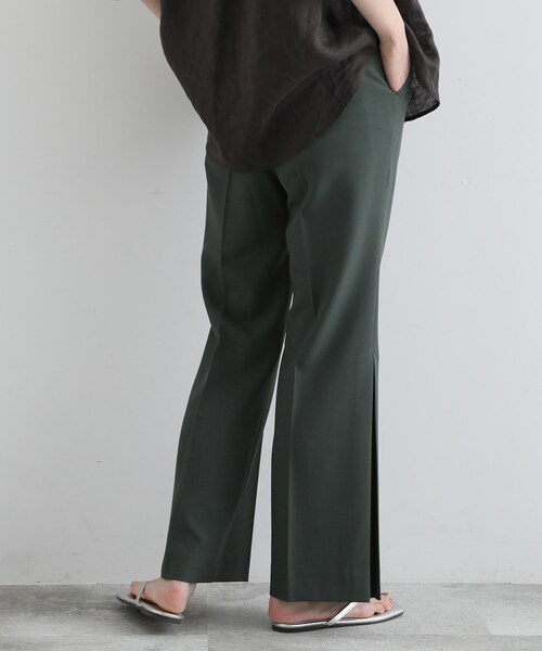 INDIVI（インディヴィ）の「◆【洗える】サイドタック フレアパンツ（その他パンツ・レディース・ブラック/ダークグリーン/ワインレッド/ライトベージュ・13/15 /12/17/36/19/40/05/03/38）」の7枚目の写真