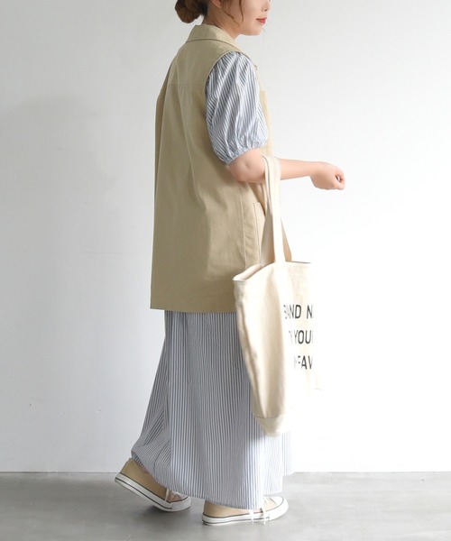 sango（sango）の「ミリタリーチュニックベスト（ベスト・レディース・ベージュ/オフホワイト・FREE）」の14枚目の写真