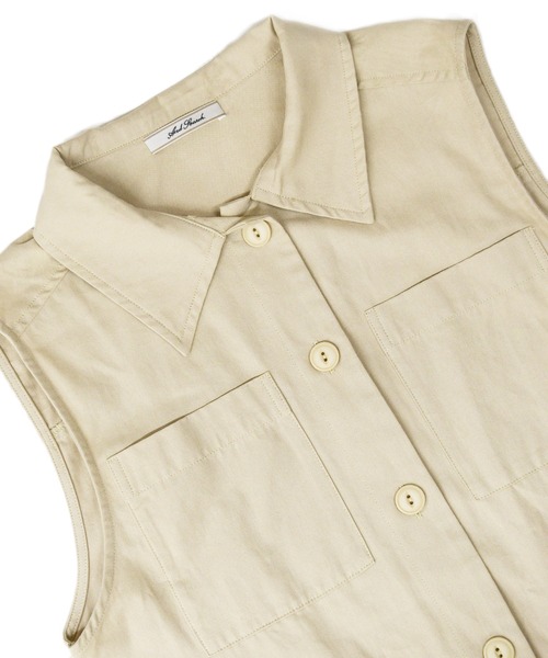 sango（sango）の「ミリタリーチュニックベスト（ベスト・レディース・ベージュ/オフホワイト・FREE）」の16枚目の写真