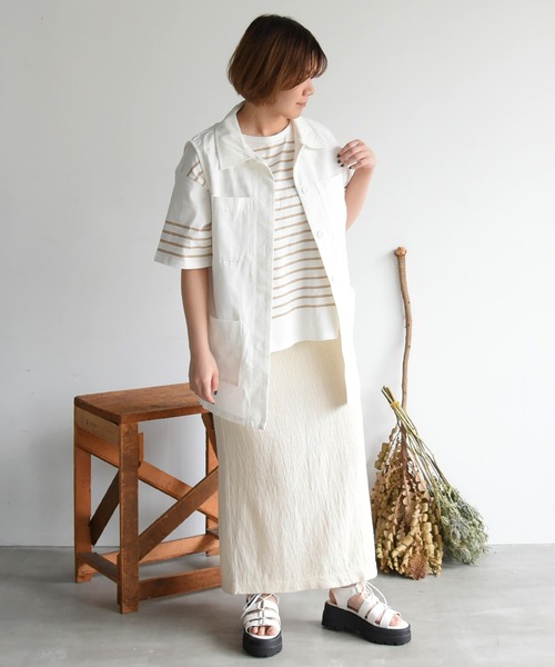 sango（sango）の「ミリタリーチュニックベスト（ベスト・レディース・ベージュ/オフホワイト・FREE）」の22枚目の写真