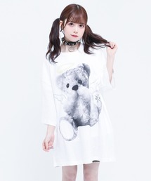 TRAVAS TOKYO | 『TRAVAS TOKYO/トラバス トーキョー』Rhinestone Angel bear BIG H/S Tee/ラインストーン天使くまプリント半袖Tシャツ(Tシャツ/カットソー)