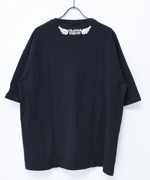 TRAVAS TOKYO（トラバス トウキョウ）の「『TRAVAS TOKYO/トラバス トーキョー』Rhinestone Angel bear BIG H/S Tee/ラインストーン天使くまプリント半袖Tシャツ（Tシャツ/カットソー・レディース・ホワイト/ブラック/ブルー・FREE）」の5枚目の写真