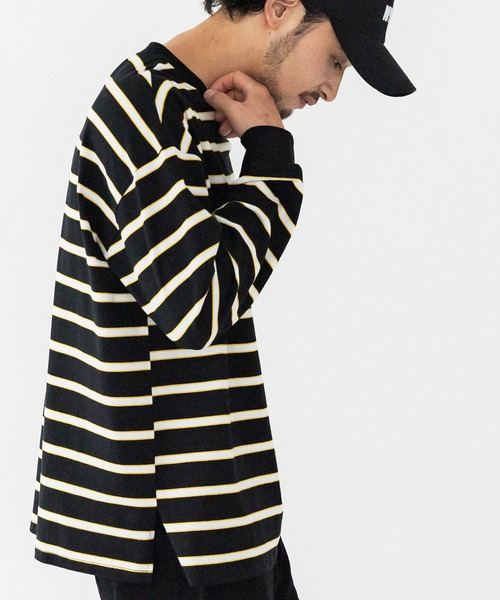 coca(coca)(コカ)の「マルチボーダーロンTee(Tシャツ/カットソー・メンズ・ブラック/ブルー・M/L)」の2枚目の写真