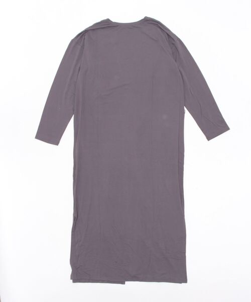 ikka(イッカ)の「ノーカラー羽織り(カーディガン/ボレロ・レディース・ブラウン/チャコールグレー・L/M)」の3枚目の写真
