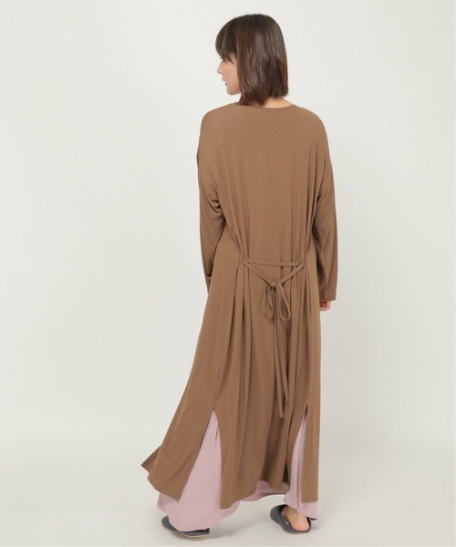 ikka(イッカ)の「ノーカラー羽織り(カーディガン/ボレロ・レディース・ブラウン/チャコールグレー・L/M)」の6枚目の写真