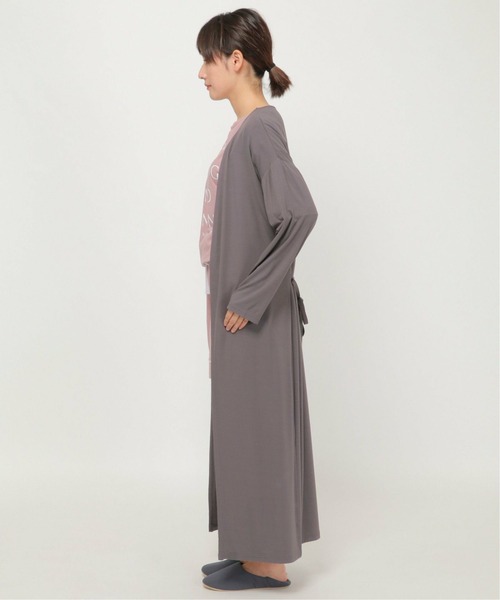 ikka(イッカ)の「ノーカラー羽織り(カーディガン/ボレロ・レディース・ブラウン/チャコールグレー・L/M)」の7枚目の写真