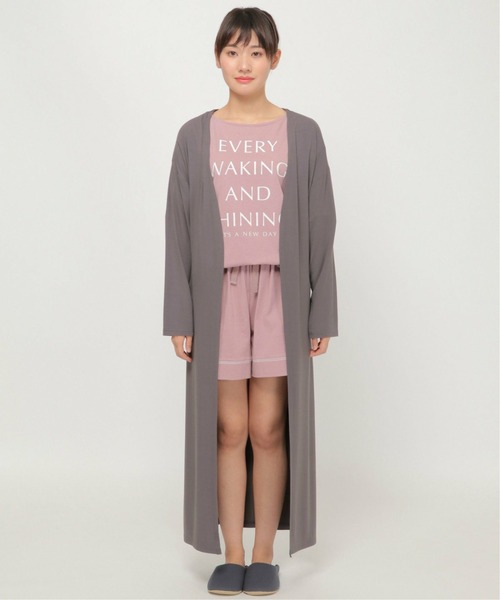 ikka(イッカ)の「ノーカラー羽織り(カーディガン/ボレロ・レディース・ブラウン/チャコールグレー・L/M)」の9枚目の写真