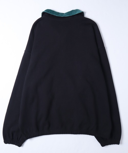 VISION STREET WEAR（ヴィジョンストリートウェア）の「【VISION STREET WEAR】ビッグシルエット スタンドハーフジップ スウェットトレーナー / プルオーバー（スウェット・レディース・ライトグレー/ブラック/ピンク/グリーン・MEDIUM/LARGE/X-LARGE）」の5枚目の写真